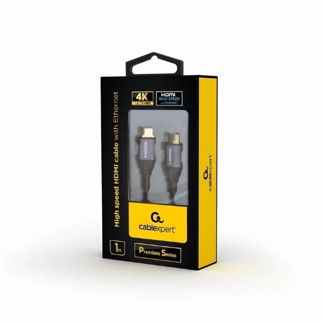 Кабель Cablexpert HDMI - HDMI V 2.0 (M/M), 1 м, черный/серый (CCBP-HDMI-1M) коробка - изображение 3