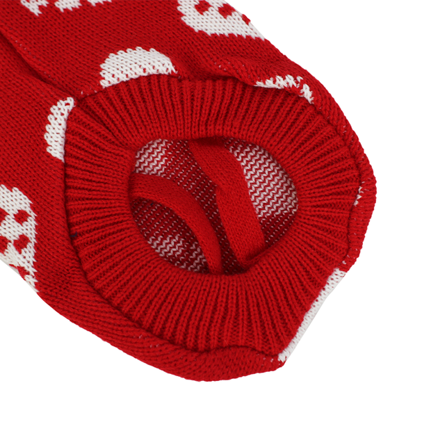 Светр для собак Taotaopets 357704 Серця Red-White XXS - зображення 5
