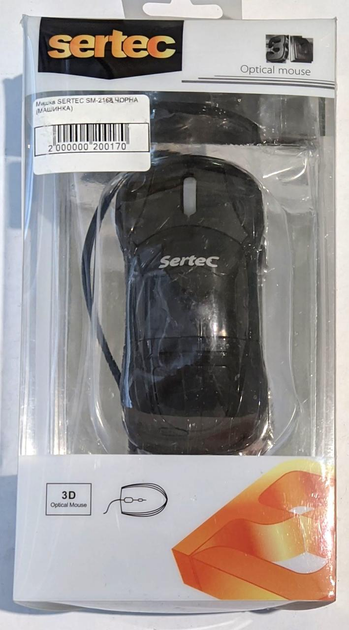 Мышка "Sertec" SM-2168 Black (Машинка) - изображение 1