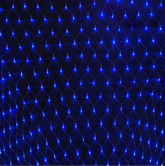 Гирлянда сетка (Net-light) 260 LED (белый кабель) СИНЯЯ (2,5*0,6м ...