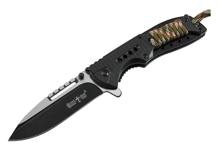 Нож тактический, складной нож карманный для рыблки, охоты, Bounce PNO-7234, черный - изображение 2