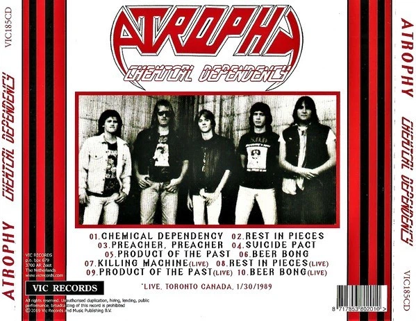 ATROPHY – Chemical Dependency (CD, EU) - Фото 2 ATROPHY – Chemical Dependency (CD, EU) - изображение 2