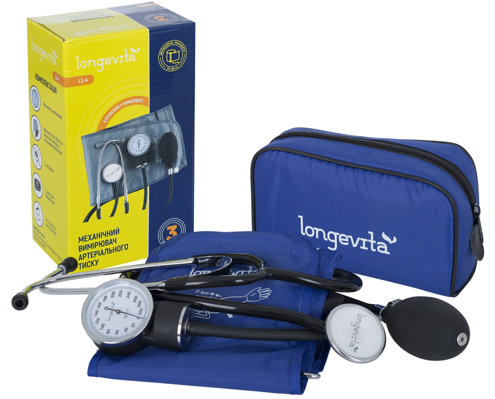 Механічний тонометр Longevita LS-4 (стетоскоп у комплекті) (5929741) - зображення 2