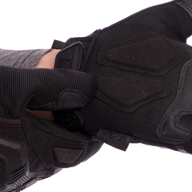 Перчатки тактические военные-армейские сенсорные M-PACT с защитой костяшек кулака дышащие, боевые L Черный MPT72008-1 - изображение 2