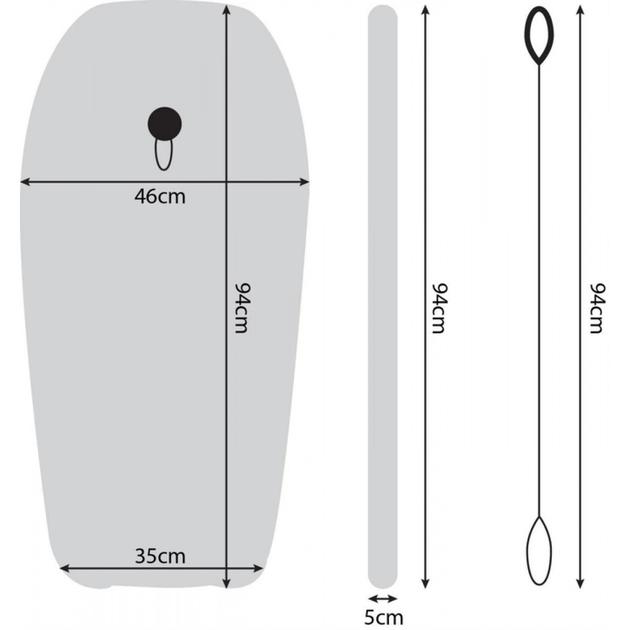 Бодиборд-доска для плавания на волнах SportVida Bodyboard SV-BD0001-1 
