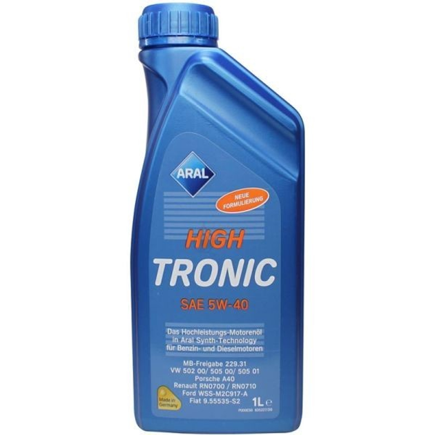 Моторное масло Aral Hightronic SAE 5W40 (1 л.) – фото, отзывы ...