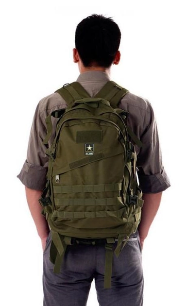 Тактичний (штурмової, військовий) рюкзак U. S. Army 45 літр Зелений - зображення 2