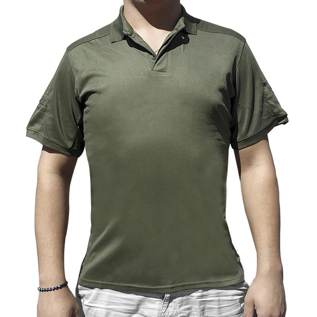 Мужская тактическая футболка с коротким рукавом Lesko A817 Green размер L форменная - изображение 2