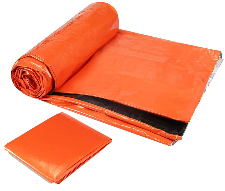 Набор спасательных спальных термомешков 213х90 см из 2х шт Оранжевый (n-780) - изображение 1