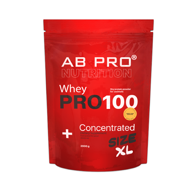 Протеїн сироватковий PRO 100 Whey Concentrated AB PRO 2000 г Арахіс-карамель - Фото 1 Протеїн сироватковий PRO 100 Whey Concentrated AB PRO 2000 г Арахіс-карамель - изображение 1