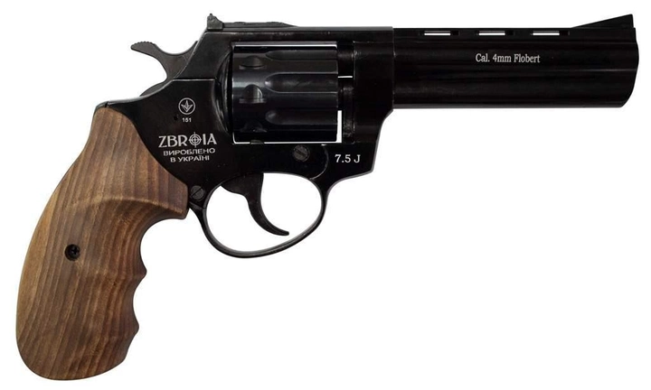 Револьвер флобера Zbroia PROFI-4.5" (чёрный / дерево) - изображение 2