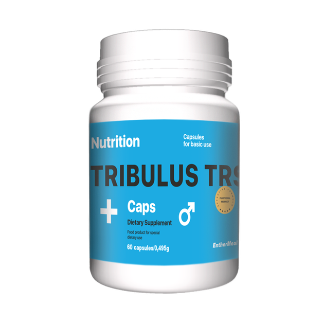 Бустер тестостерону Трібулус EntherMeal TRIBULUS TRS + 60 капсул - изображение 1