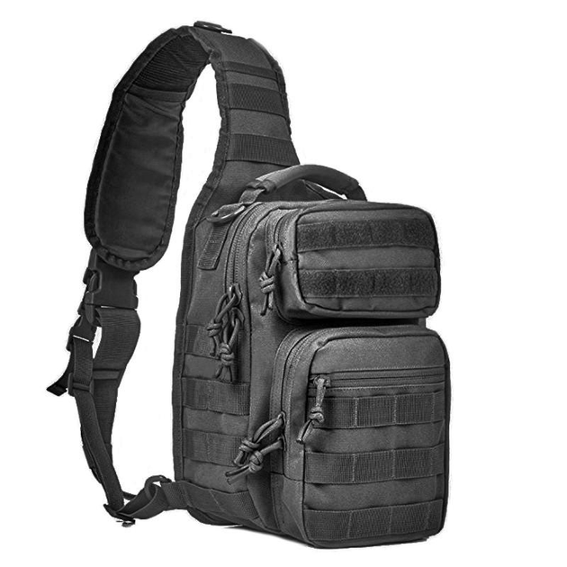 Сумка тактическая рюкзак через плечо Kronos D14 800D Черная (gr_010108) - изображение 1