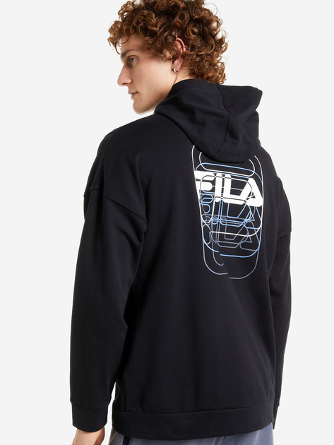 Толстовка на молнии мужская Fila 113341-99 44-46 Черная с принтом (2990023541346_4660135182772) 