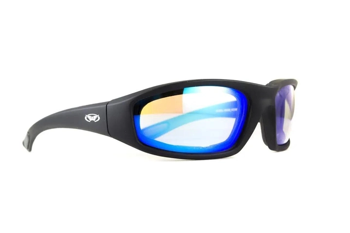 Очки защитные фотохромные Global Vision KICKBACK Photochromic (G-Tech™ blue) фотохромные синие зеркальные (1КИК24-90) - изображение 2