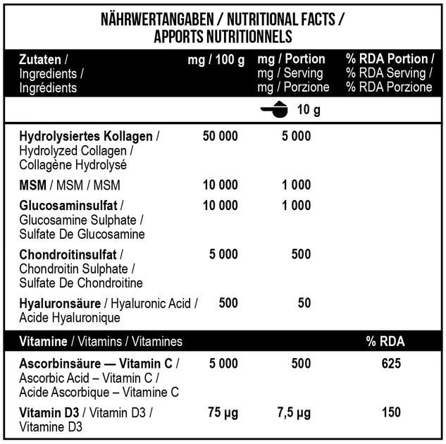 Для суглобів та зв'язок MST Nutrition Flex powder (25 порцій) | Гідролізат колагену | Вітамін С | Глюкозамін сульфат | МSМ | Хондроїтин сульфат | Гіалуронова кислота | Вітамін D3 - зображення 2