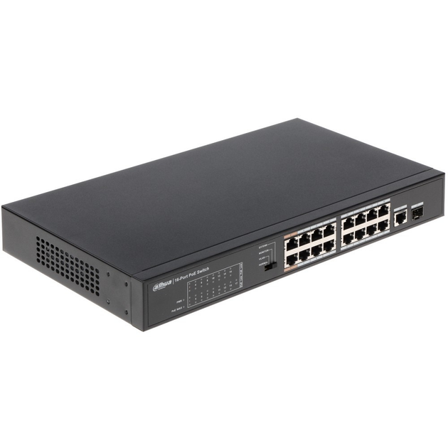 16-портовый неуправляемый POE коммутатор DH-PFS3218-16ET-135 – низкие ...