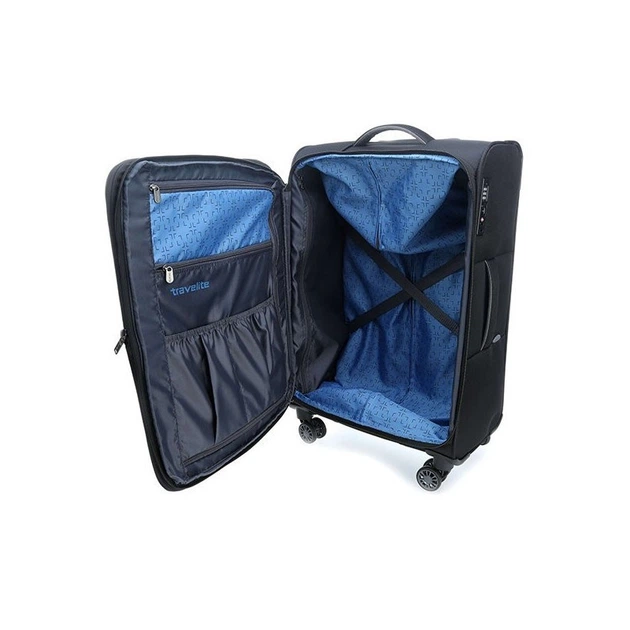 Чемодан Travelite Capri на 4 колесах M exp. 67/77 л 3,1 кг Black TL089848-01 - изображение 4