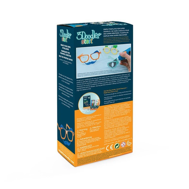 Набор аксессуаров для 3D-ручки 3Doodler Start – МОДНЫЕ ОЧКИ (48 стержней, 3 шаблона, 1 трафарет) 8SMKEYEG3R - Фото 10 Набор аксессуаров для 3D-ручки 3Doodler Start – МОДНЫЕ ОЧКИ (48 стержней, 3 шаблона, 1 трафарет) 8SMKEYEG3R - изображение 10
