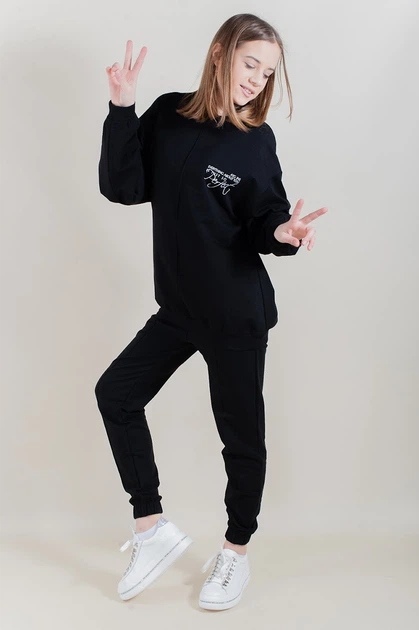 Свитшот A-yugi Jeans 140 см Черный (2125000768045) - Фото 7 Свитшот A-yugi Jeans 140 см Черный (2125000768045) - изображение 7