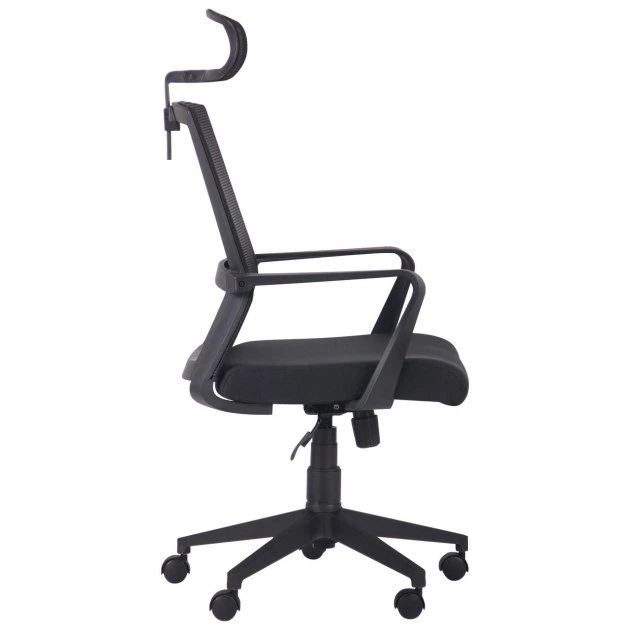 Кресло офисное AMF Neon HR Black/Gray 19 (механизм Tilt/пластик/сетка/ткань Саванна nova) (295388) - изображение 4