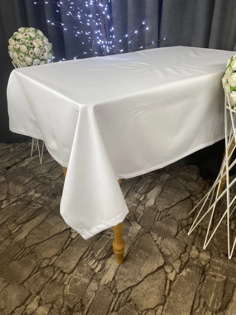 Скатерть водоотталкивающая, TRUE-STORE, Белая, прямоугольные 260см х 170см (SC№38-260х170) - изображение 6