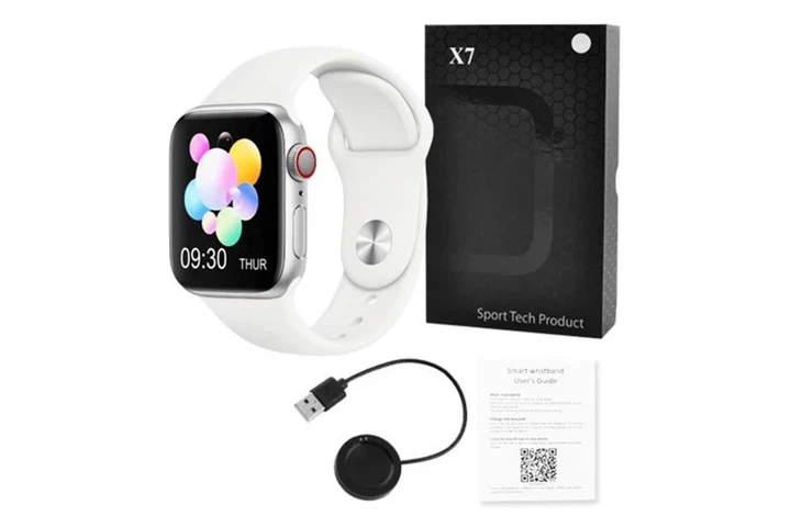 Розумний Смарт Годинник Smart Watch бездротова зарядка для ios/android Х7 Білий - зображення 2
