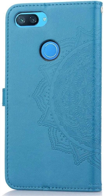 Чехол Vintage для Xiaomi Mi 8 Lite книжка кожа PU голубой - Фото 3 Чехол Vintage для Xiaomi Mi 8 Lite книжка кожа PU голубой - изображение 3