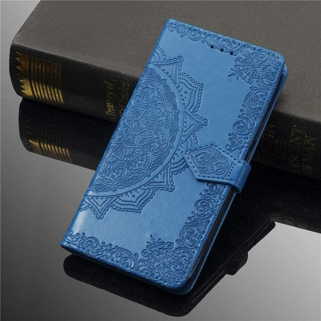 Чехол Vintage для Xiaomi Mi 8 Lite книжка кожа PU голубой - Фото 4 Чехол Vintage для Xiaomi Mi 8 Lite книжка кожа PU голубой - изображение 4