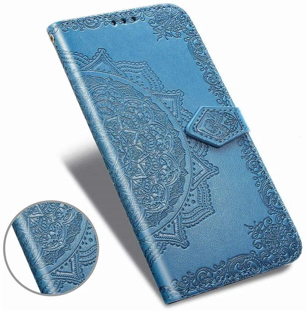 Чехол Vintage для Xiaomi Mi 8 Lite книжка кожа PU голубой - Фото 8 Чехол Vintage для Xiaomi Mi 8 Lite книжка кожа PU голубой - изображение 8