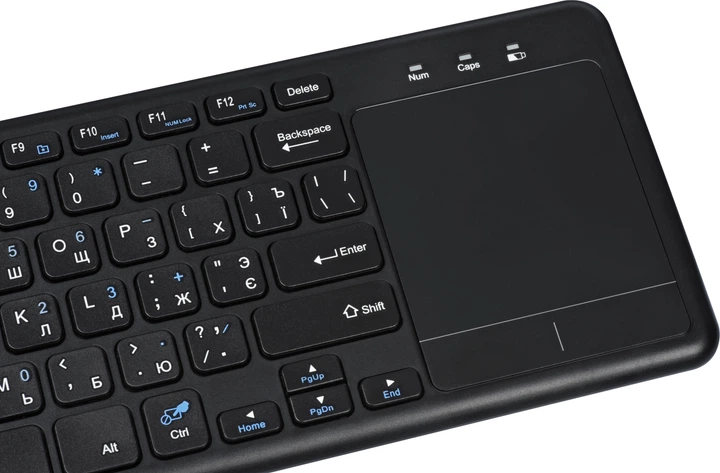 Клавіатура безпровідна 2E KT100 WL + Touchpad (2E-KT100WB) (Black) - зображення 2