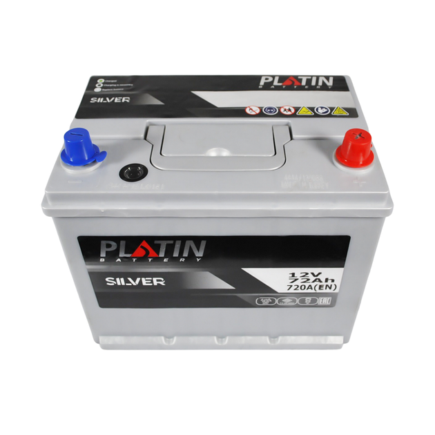 Автомобільний аккумулятор PLATIN Silver Asia 72Ah 720A R+ N50 - зображення 2