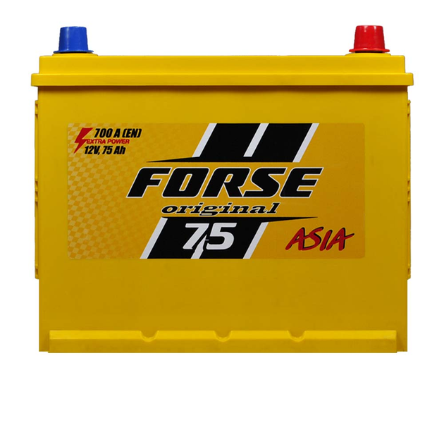 Автомобильный аккумулятор FORSE Asia 75Ah 700A R+ (правый +) MF (N50) с .