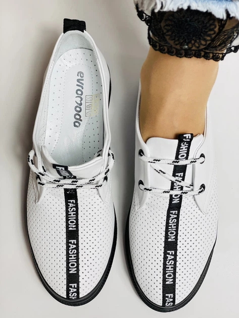 Женские кеды Evromoda 37 Белые 2581 - Фото 10 Женские кеды Evromoda 37 Белые 2581 - изображение 10