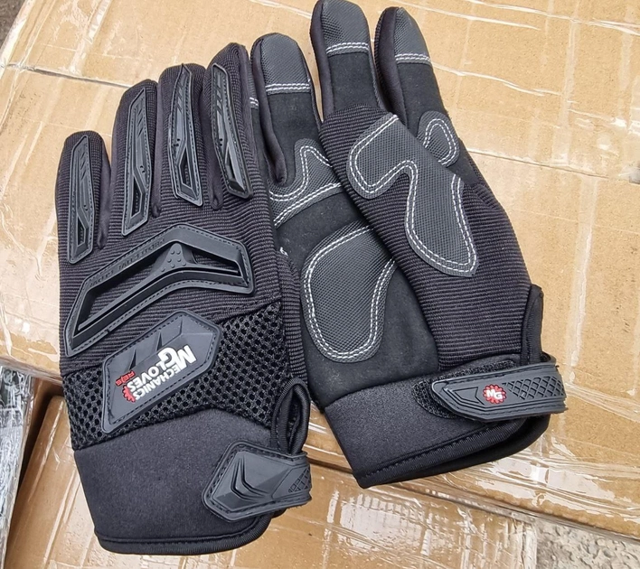 Тактичні захисні рукавички Mechanics Gloves чорні розмір L - зображення 2