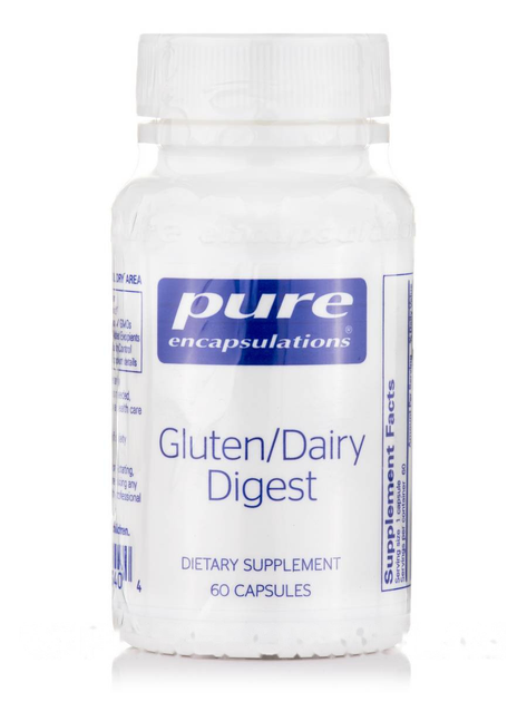 Клейковина / молочний дайджест, Gluten / Dairy Digest, Pure Encapsulations, 60 капсул - зображення 1