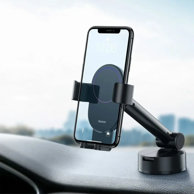 Автомобильный держатель BASEUS Simplism Gravity Car Mount Holder Black (SUYL-JY01) - изображение 4