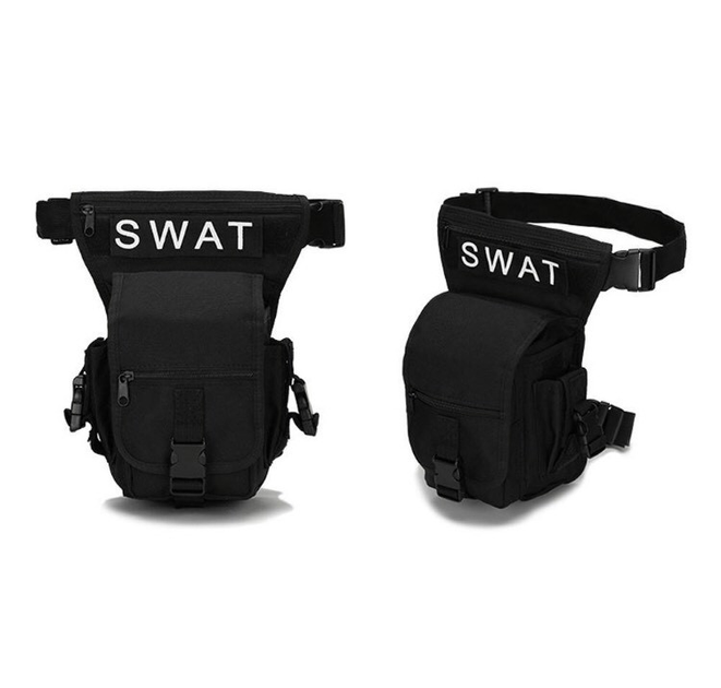 Стегновий поясна сумка ForTactic Swat Чорна - зображення 1