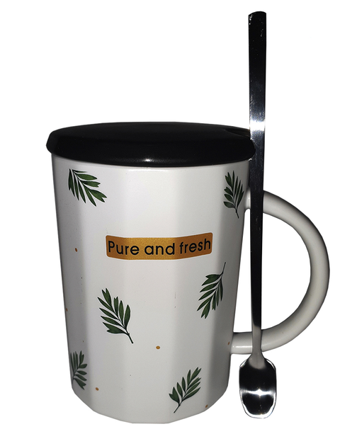 Кружка з кришкою і ложкою Great Coffee Модна 370 мл – низкие цены ...