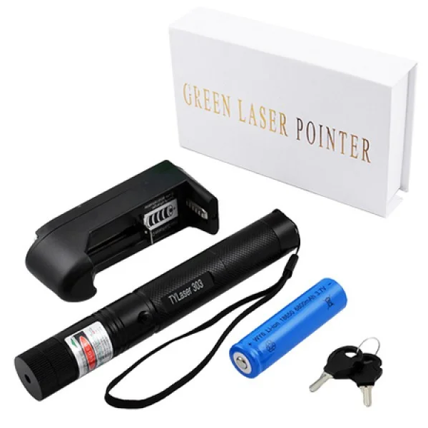 Лазерная указка на аккумуляторе Laser Pointer YL-303 Green до 10 км луч - изображение 6