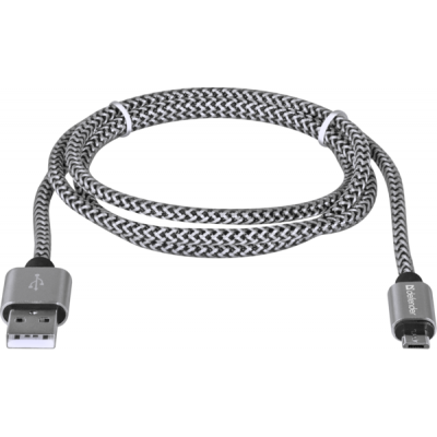 Дата кабель USB 2.0 AM to Micro 5P 1.0m USB08-03T PRO white Defender (87803) - зображення 2
