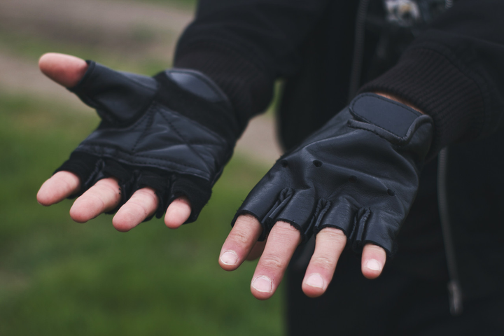 Тактичні шкіряні рукавички без пальців XL - зображення 1
