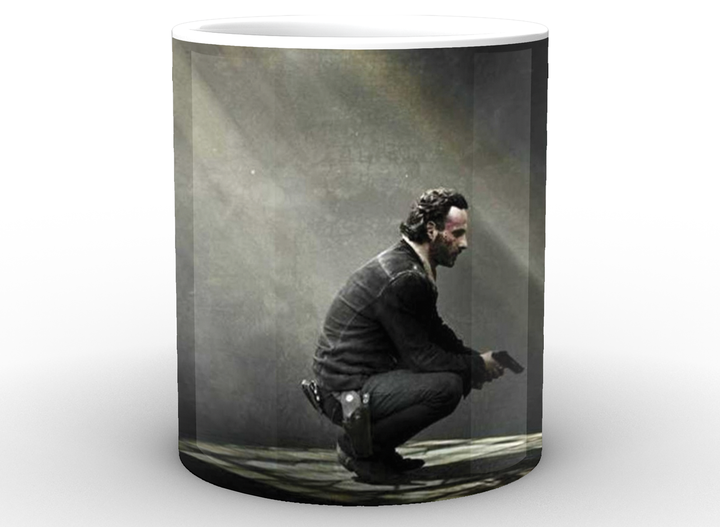 Чашка с принтом белая Ходячие Мертвецы The Walking Dead Рик WD.02.006 Кружка керамическая 0,33 - изображение 2