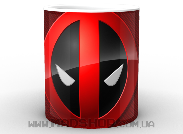 Кружка GeekLand Дэдпул Deadpool логотип DP 02.35 белая - изображение 2