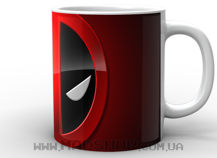 Кружка GeekLand Дэдпул Deadpool логотип DP 02.35 белая - изображение 3