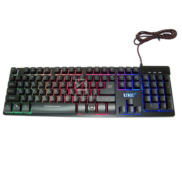 Игровая Клавиатура с подсветкой клавиш KEYBOARD Zyg 800 Чёрная ...