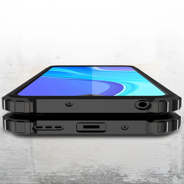 Чехол бронированный Epik Titan Shield Case для Xiaomi Redmi 9A Серебряный - изображение 3