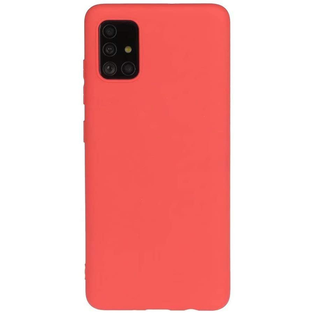 Матовый чехол накладка Silicone Matted для Samsung Galaxy А51 Red ...