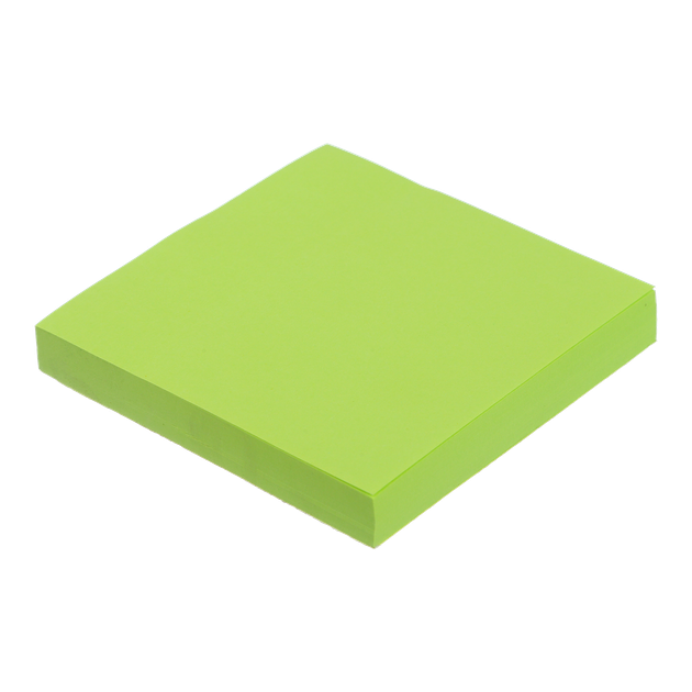 Блок паперу для нотаток із клейким шаром Buromax Neon 75x75мм 100 аркушів салатовий (BM.2382-15) - Фото 2 Блок паперу для нотаток із клейким шаром Buromax Neon 75x75мм 100 аркушів салатовий (BM.2382-15) - зображення 2