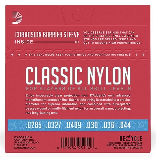 Струны для классической гитары D'Addario EJ27H Student Classics Hard Tension - Фото 3 Струны для классической гитары D'Addario EJ27H Student Classics Hard Tension - изображение 3